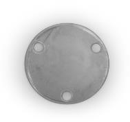 фланец стойки под болт F014/5 Матеріал: SS304 Ф60mm Т:3mm